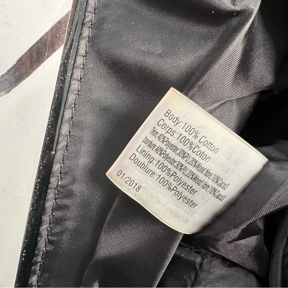 Victoria’s Secret Tote Bag with Wristlet 2018 Black Shimmer and Tiger Print - Picture 11 of 12